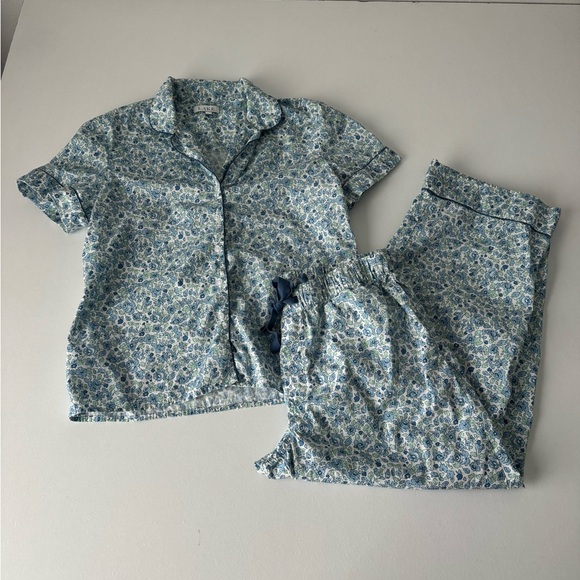 LAKE Poplin Chloe Blue Elizabeth Floral Pajama Set - Picture 5 of 5